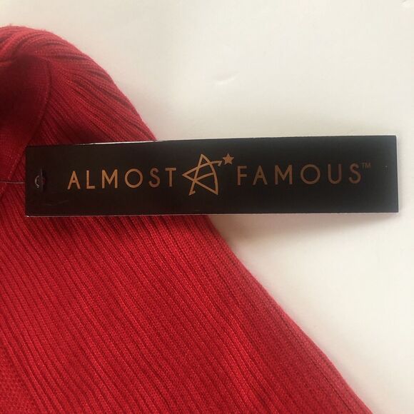 Almost Famous Red Corset Body Con Sweater Dress Size 1X NWT - Picture 8 of 14